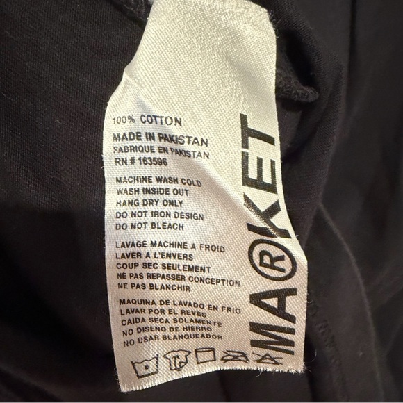 Market Blackwash Peace Bear Mens T shirt Large - Picture 4 of 6